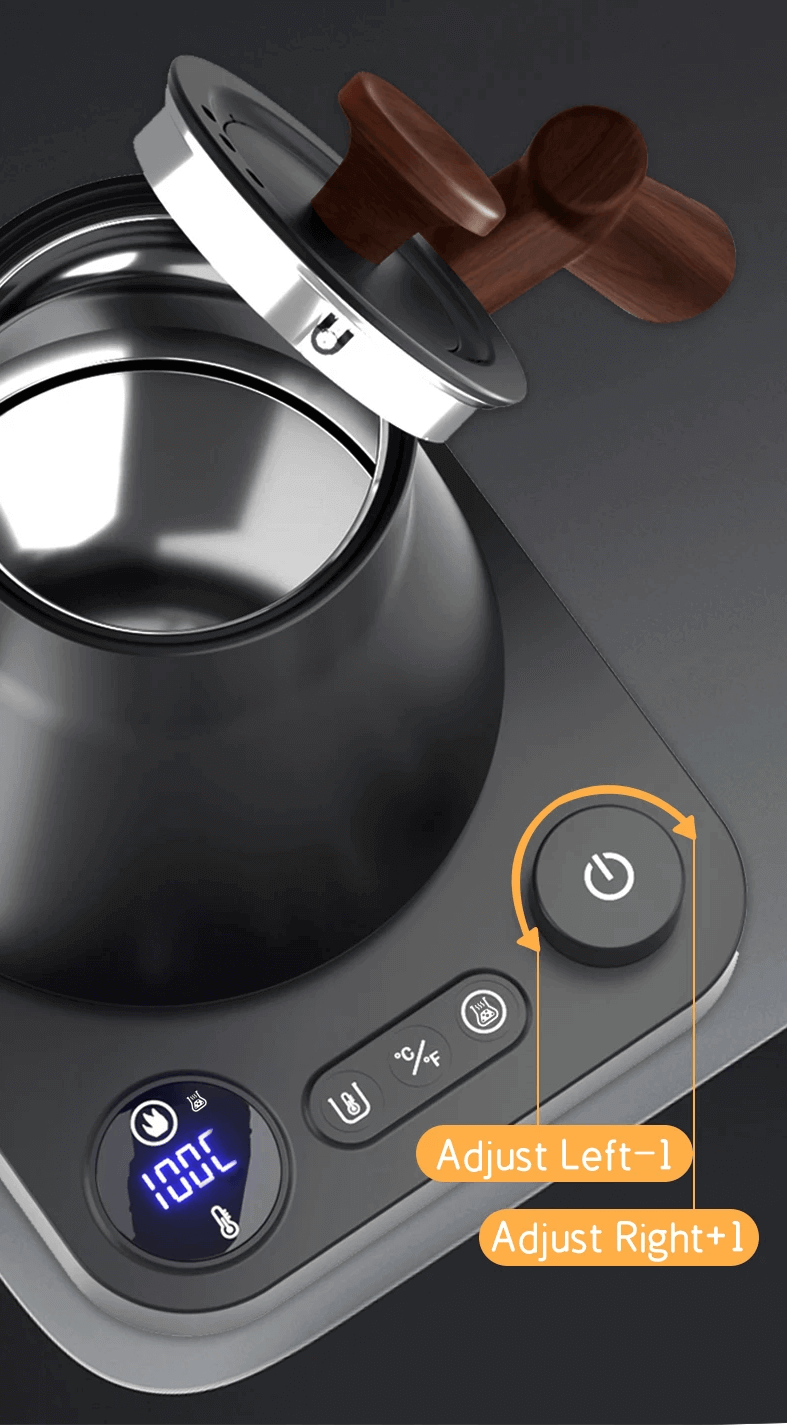 Svanehals Præcisions-Elkedel 0,9L – Temperaturkontrol 40-100°C - BloomVik