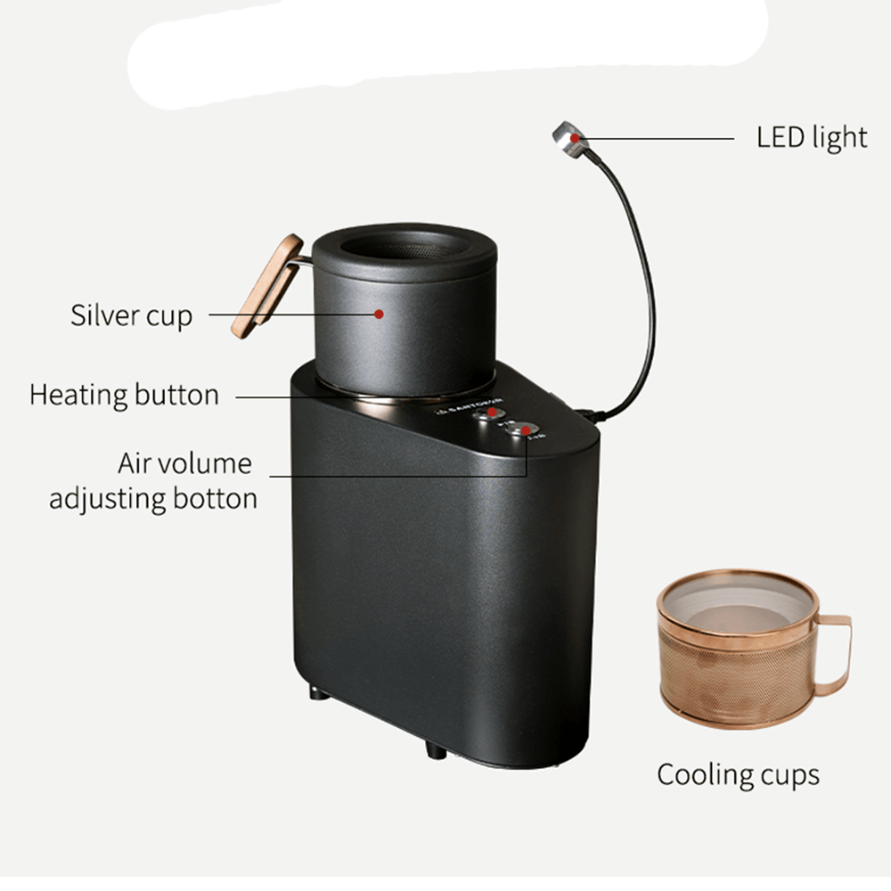 Santoker Q10 Kafferister (120g/batch) – Friskristet Kaffe derhjemme med App-Styring og Professionel Præcision - BloomVik