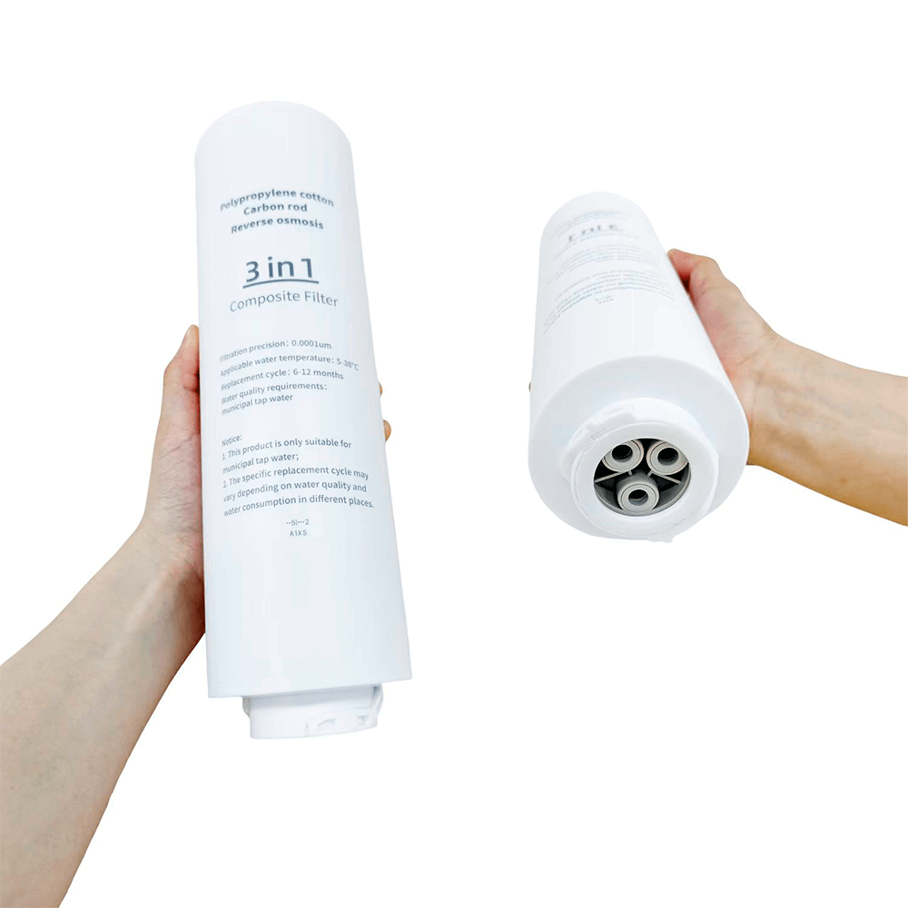 3-i-1 Kompositfilter til Pure Hydrogen RO Vandrenser med RO, PP-Bomuld og Aktivt Kul - BloomVik